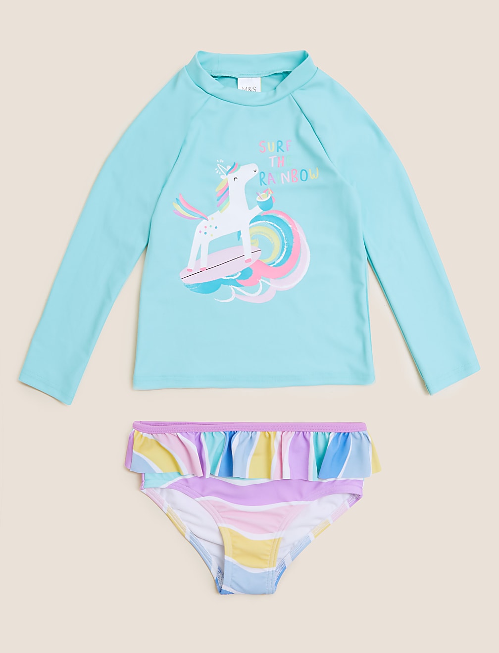 2pc Unicorn Rash Vest Set (2-7 Yrs)