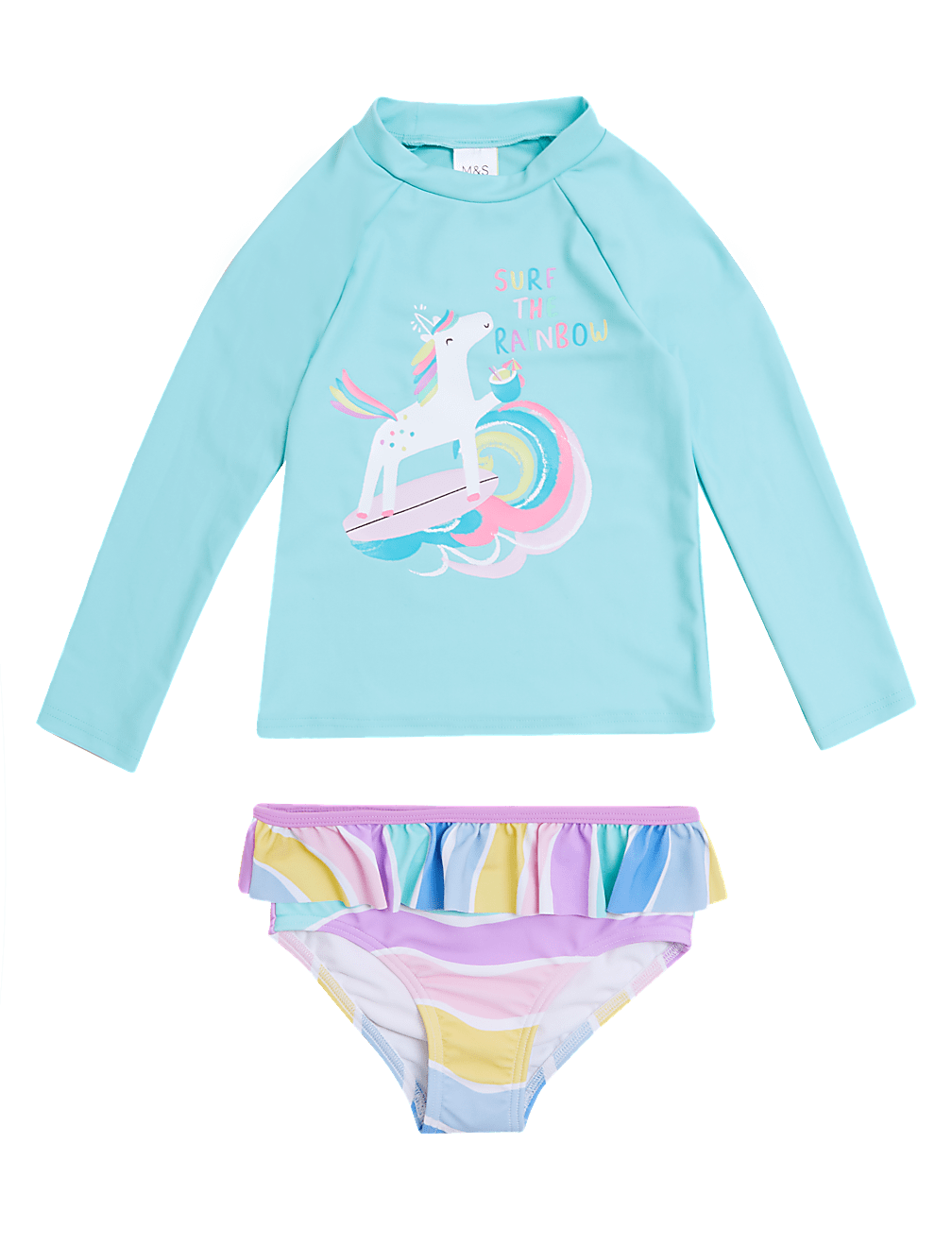 2pc Unicorn Rash Vest Set (2-7 Yrs)