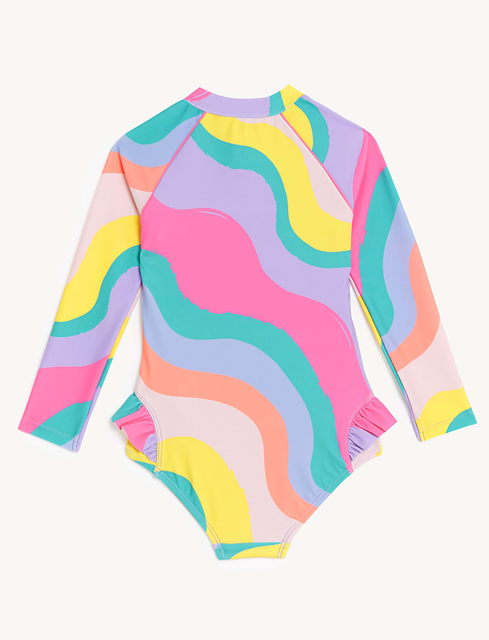 Striped Long Sleeve Swimsuit