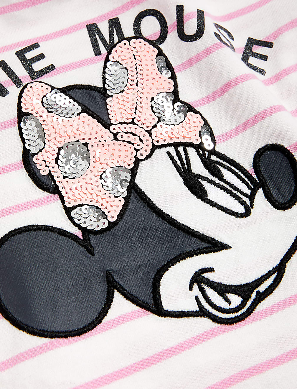 Pure Cotton Minnie Mouse™ Sequin T-Shirt (2-8 Yrs)