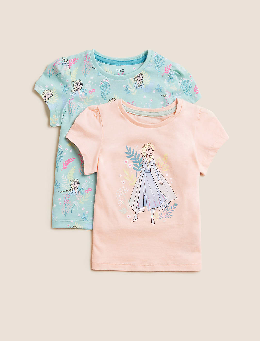 2pk Pure Cotton Frozen&trade; T-Shirts (2-7 Yrs)