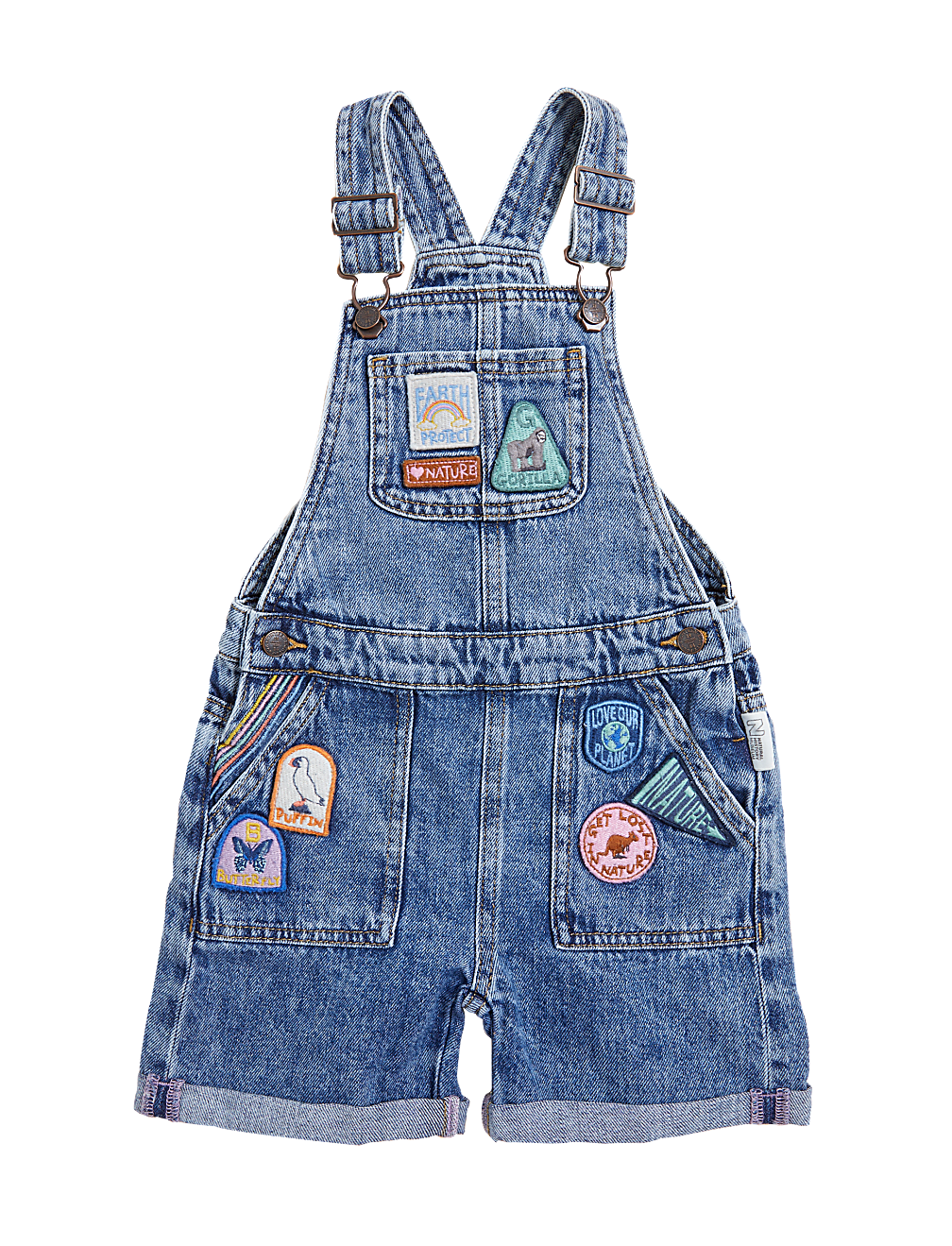Natural History Museum Pure Cotton Embroidered Dungarees (2-7 Yrs)