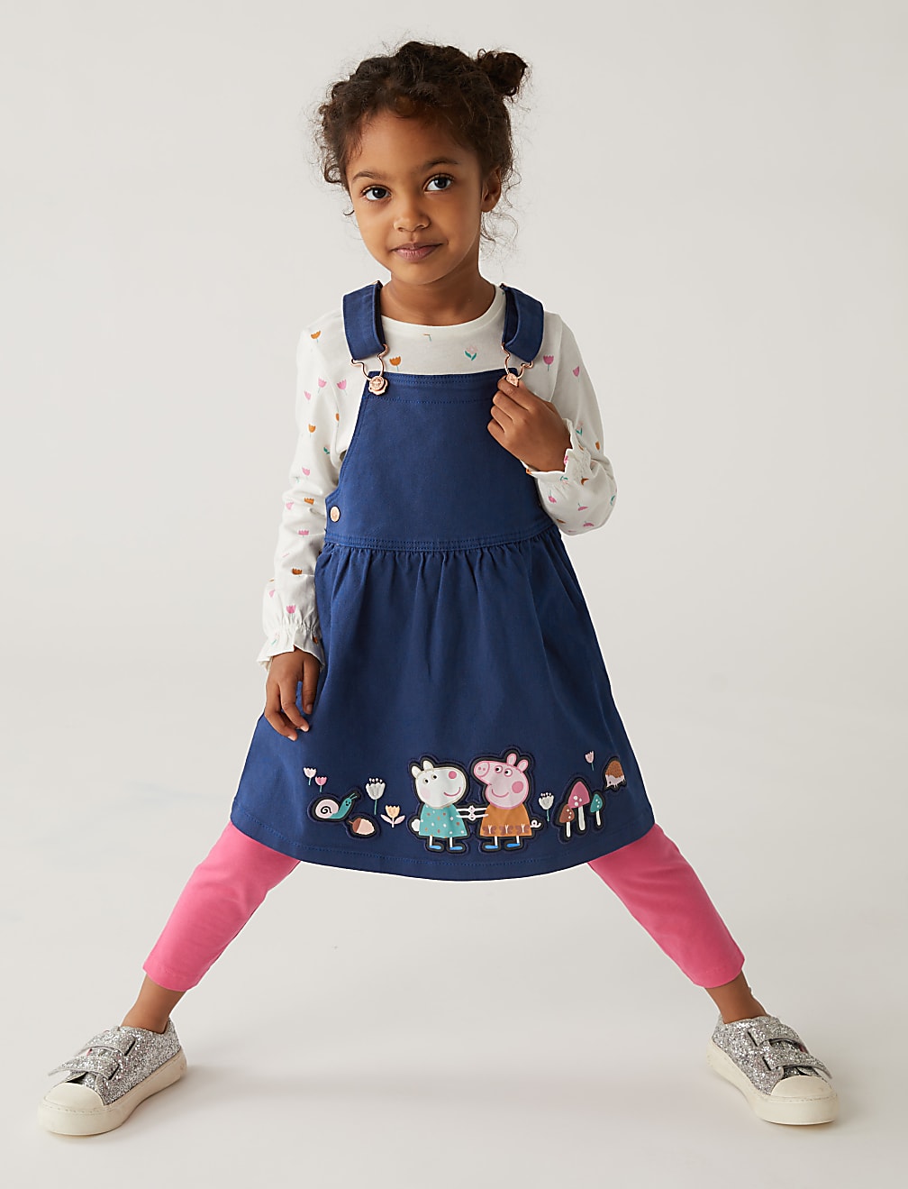 2pc Cotton Rich Peppa Pig™ Pinafore Outfit