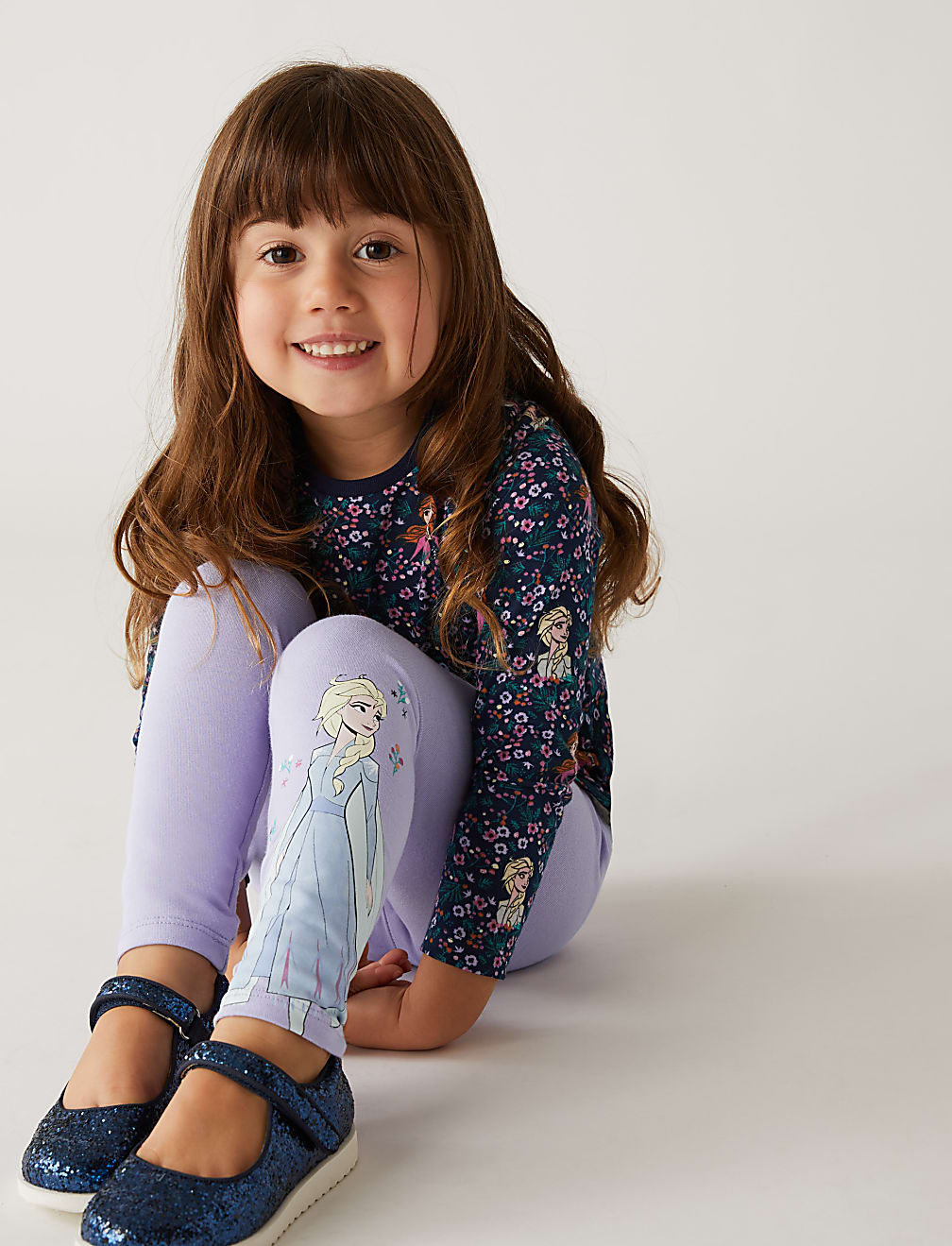 2pk Cotton Rich Disney Frozen™ Leggings (2-10 Yrs)