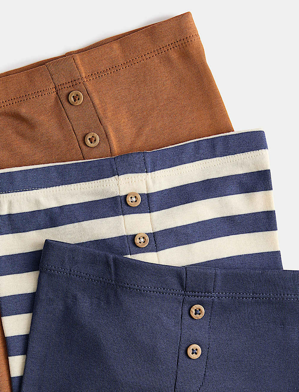 3 Pack Pure Cotton Striped Leggings (0-3 Yrs)