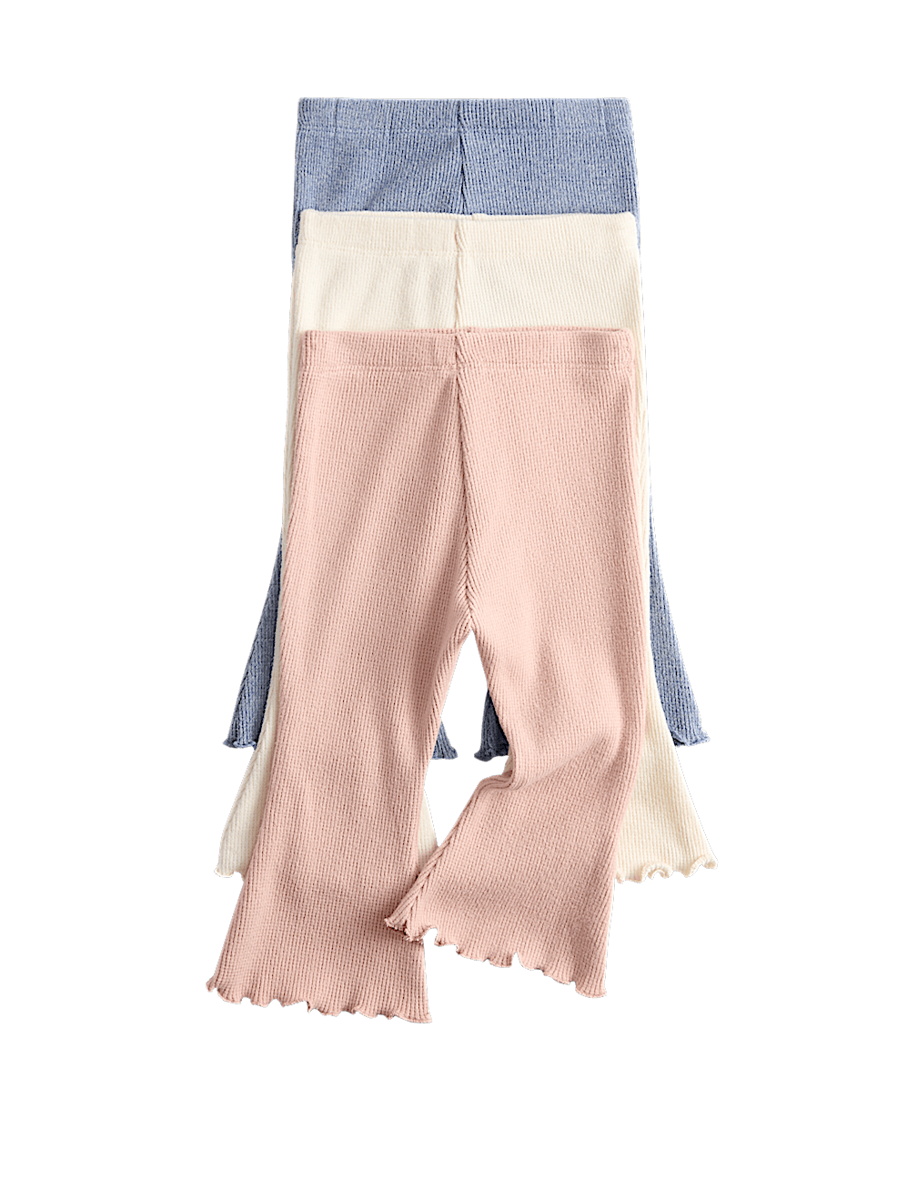 3 Pack Waffle Kickflare Leggings (0-3 Yrs)
