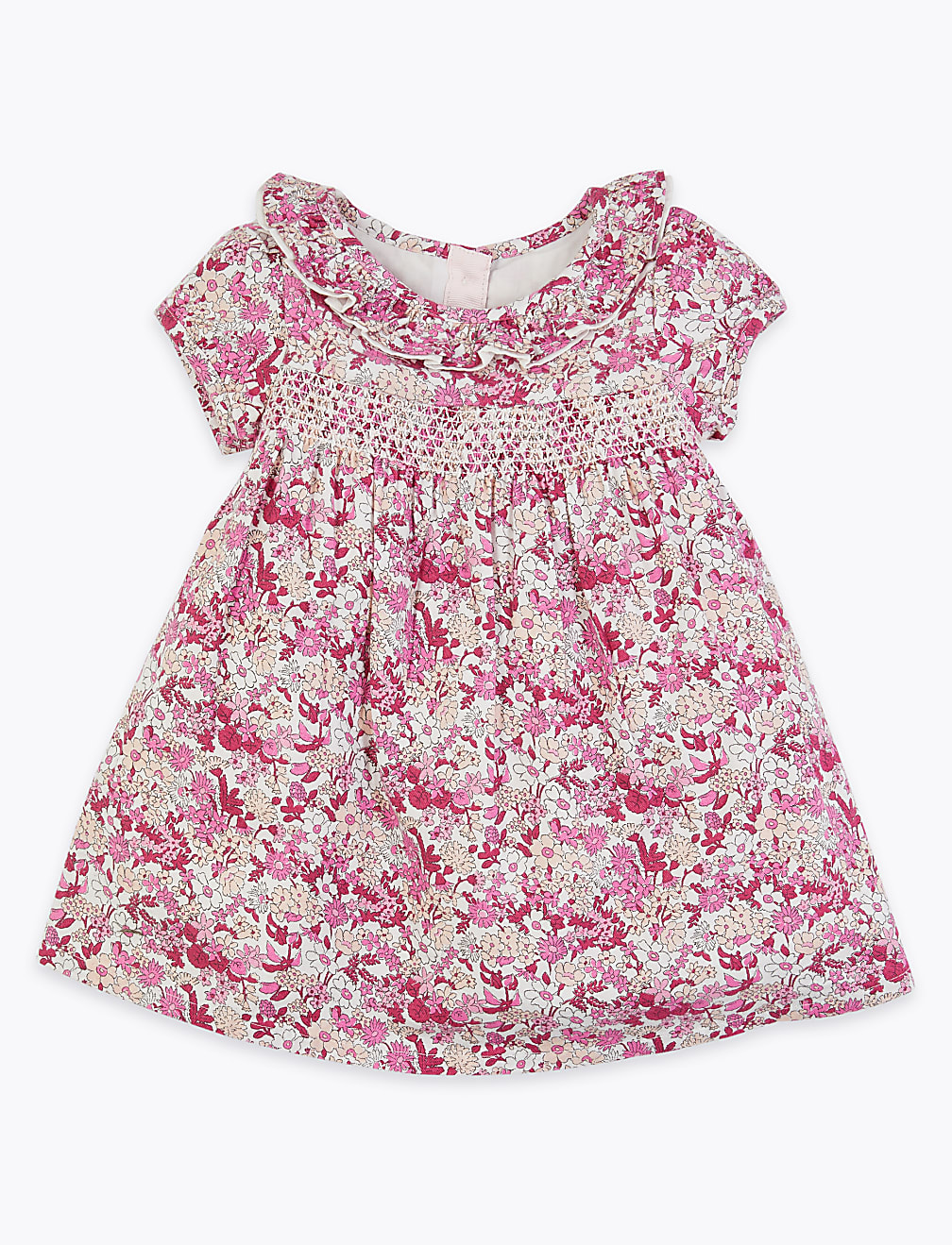 Cotton Floral Smock Dress (0-3 Yrs)