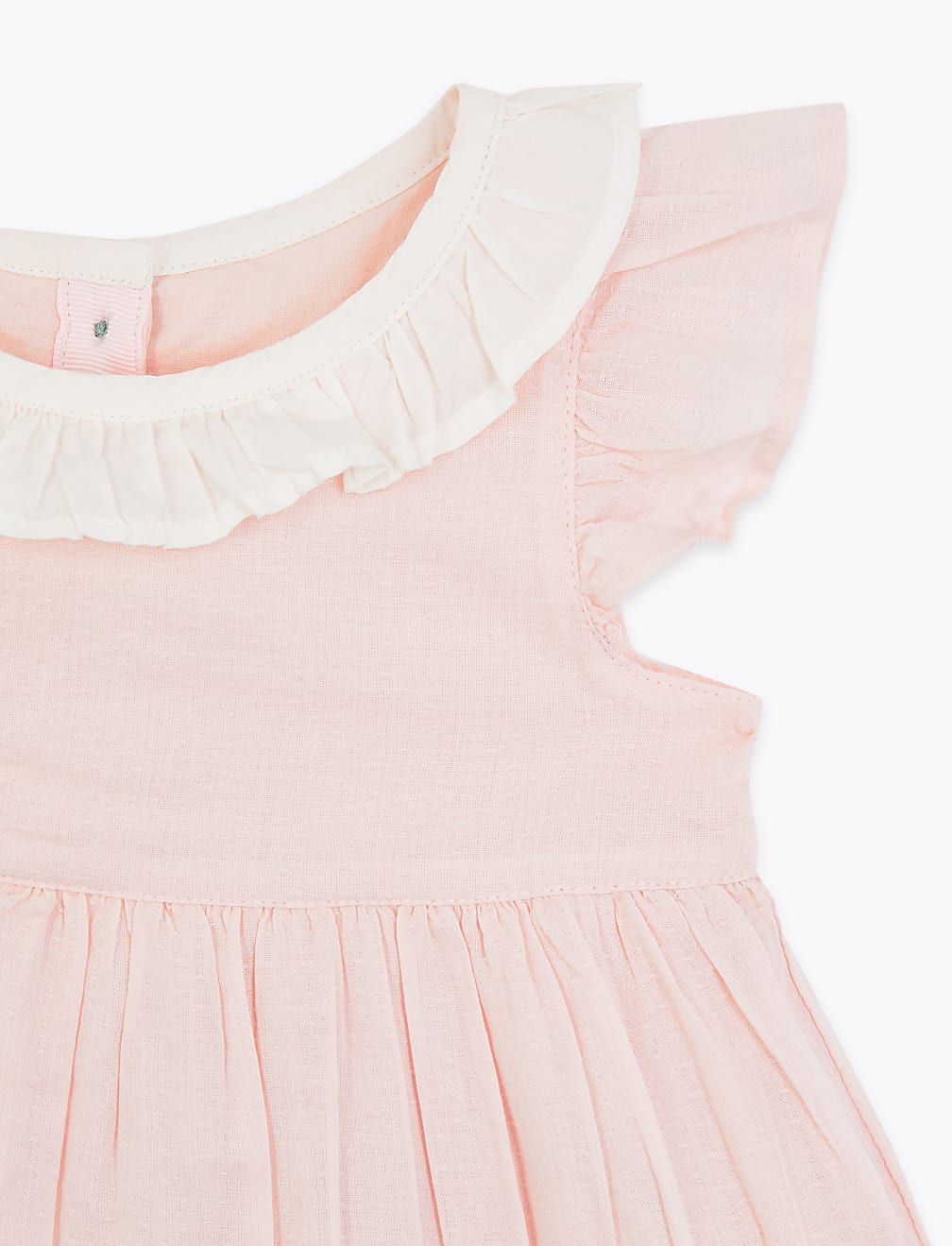 Cotton Dobby Frill Dress (0-3 Yrs)