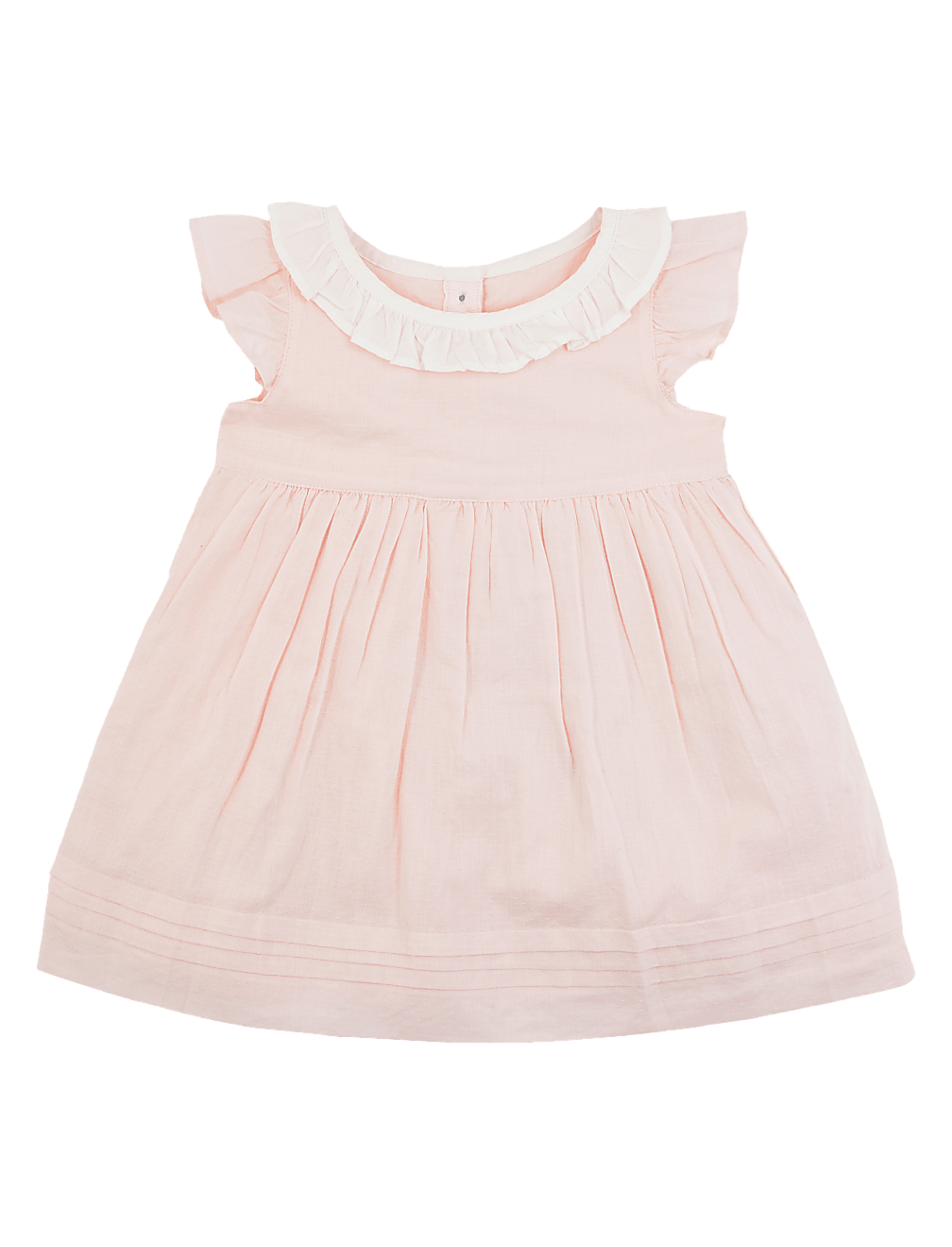 Cotton Dobby Frill Dress (0-3 Yrs)
