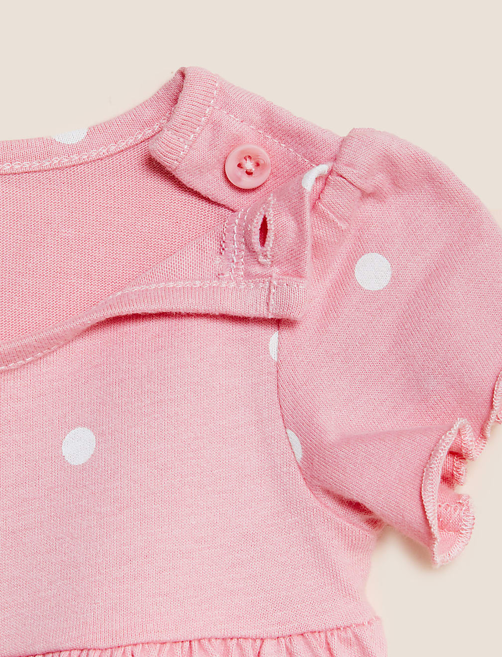 Pure Cotton Polka Dot Dress (0-3 Yrs)