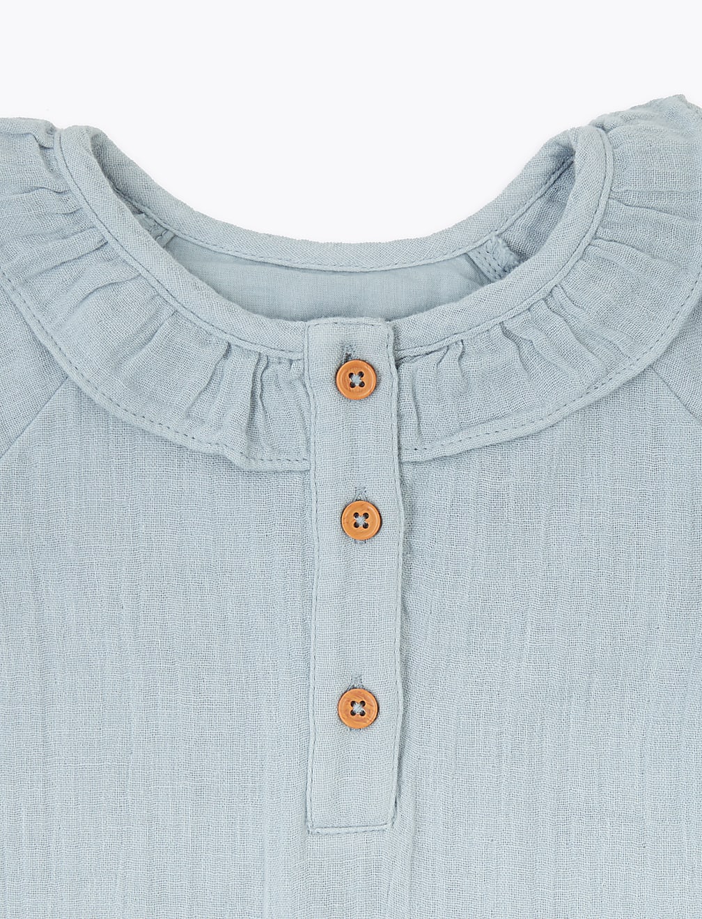 Cotton Frill Collar Woven Dress (0-3 Yrs)