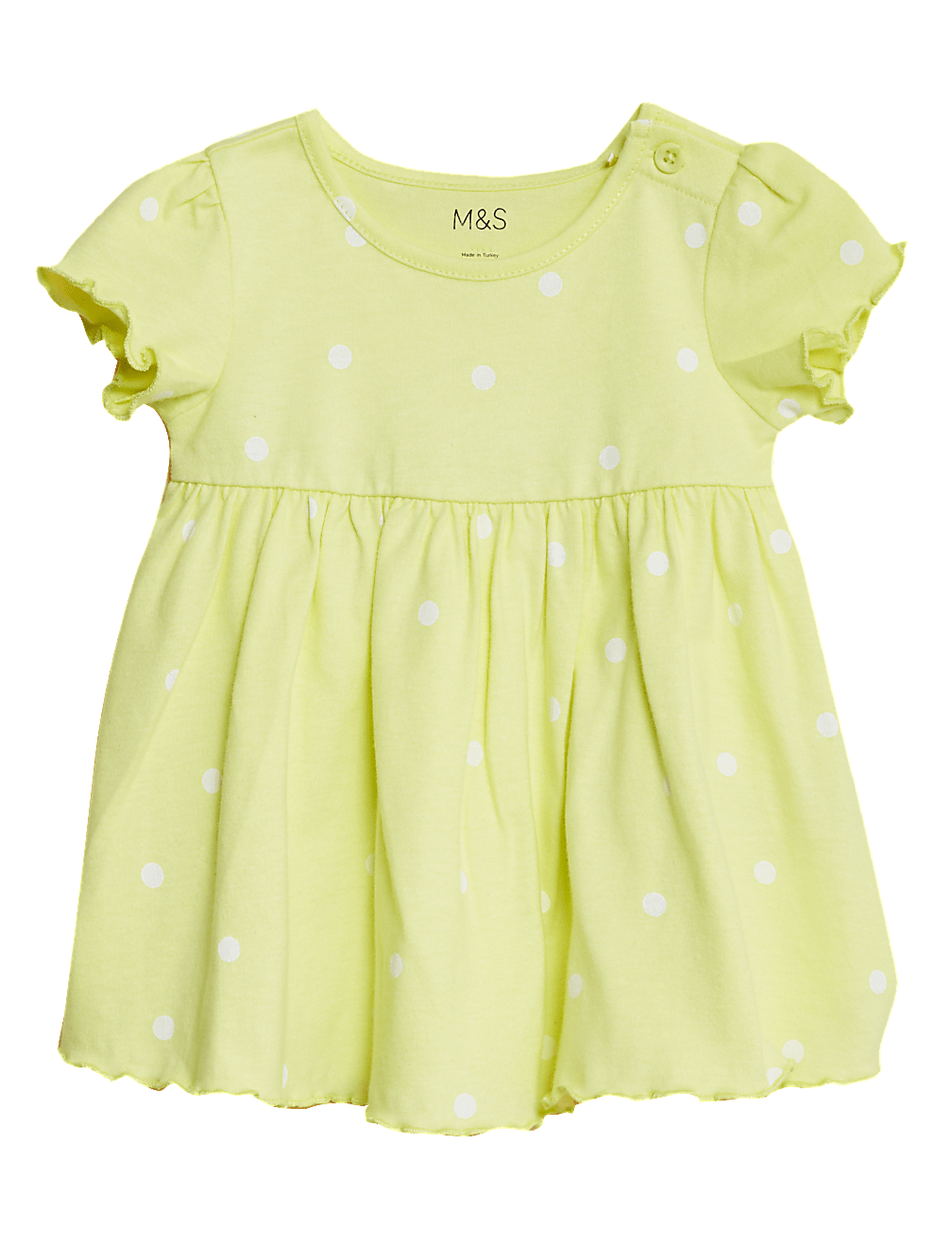 Pure Cotton Polka Dot Dress (0-3 Yrs)