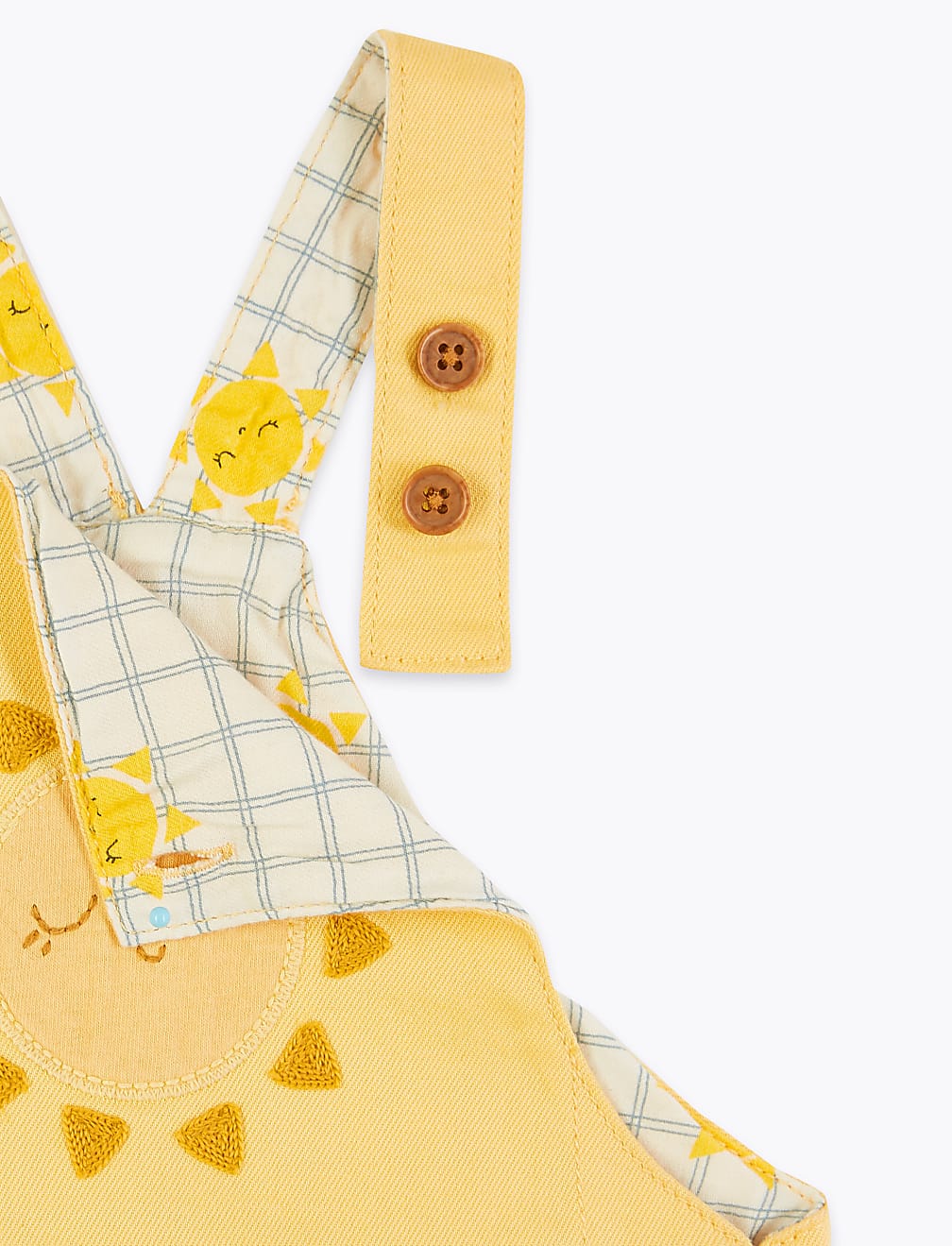 Denim Sunshine Print Dungarees (0-3 Yrs)