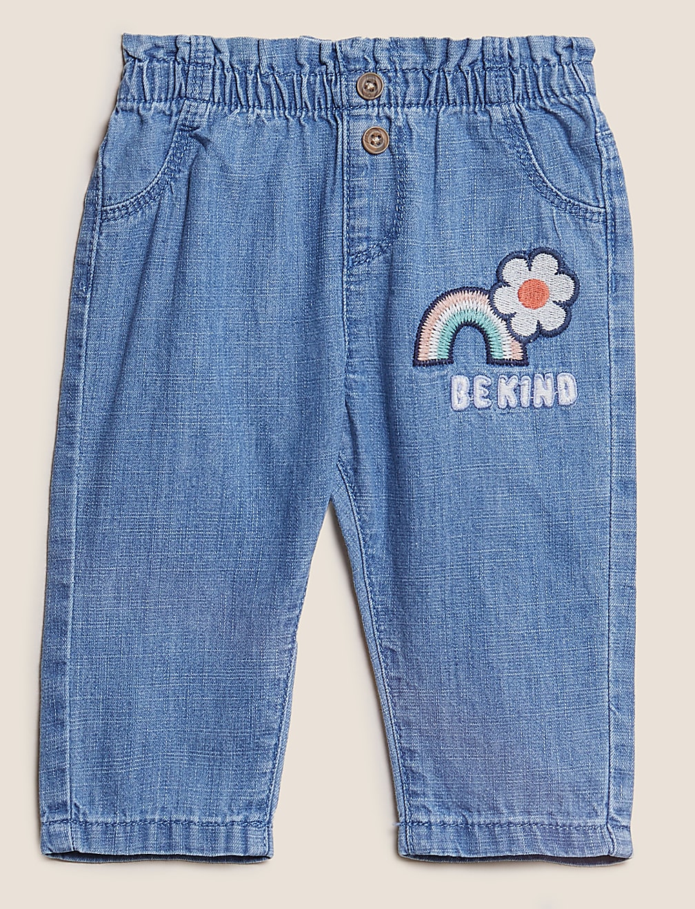 Denim Be Kind Slogan Jeans (0-3 Yrs)