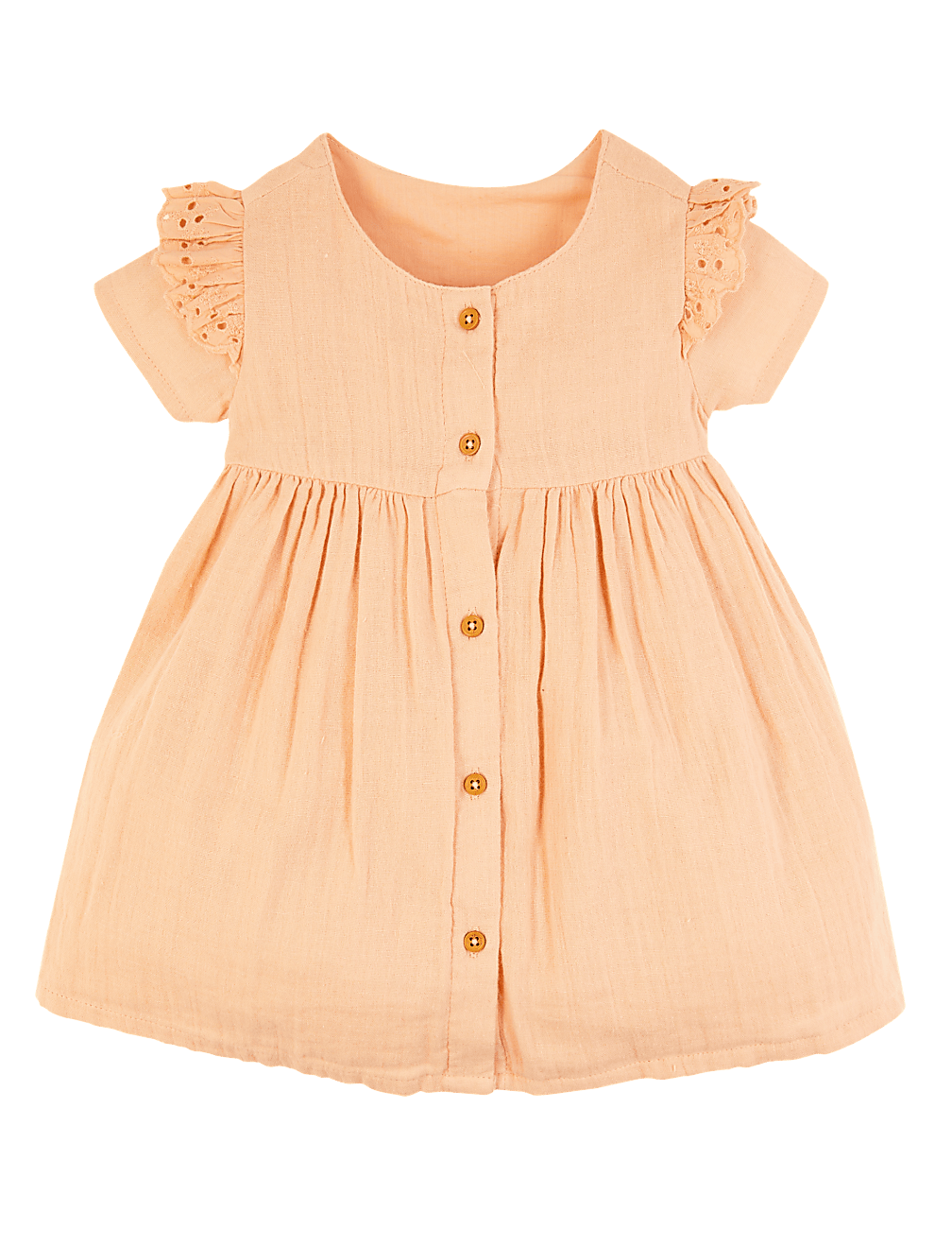 Pure Cotton Woven Dress (0-3 Yrs)