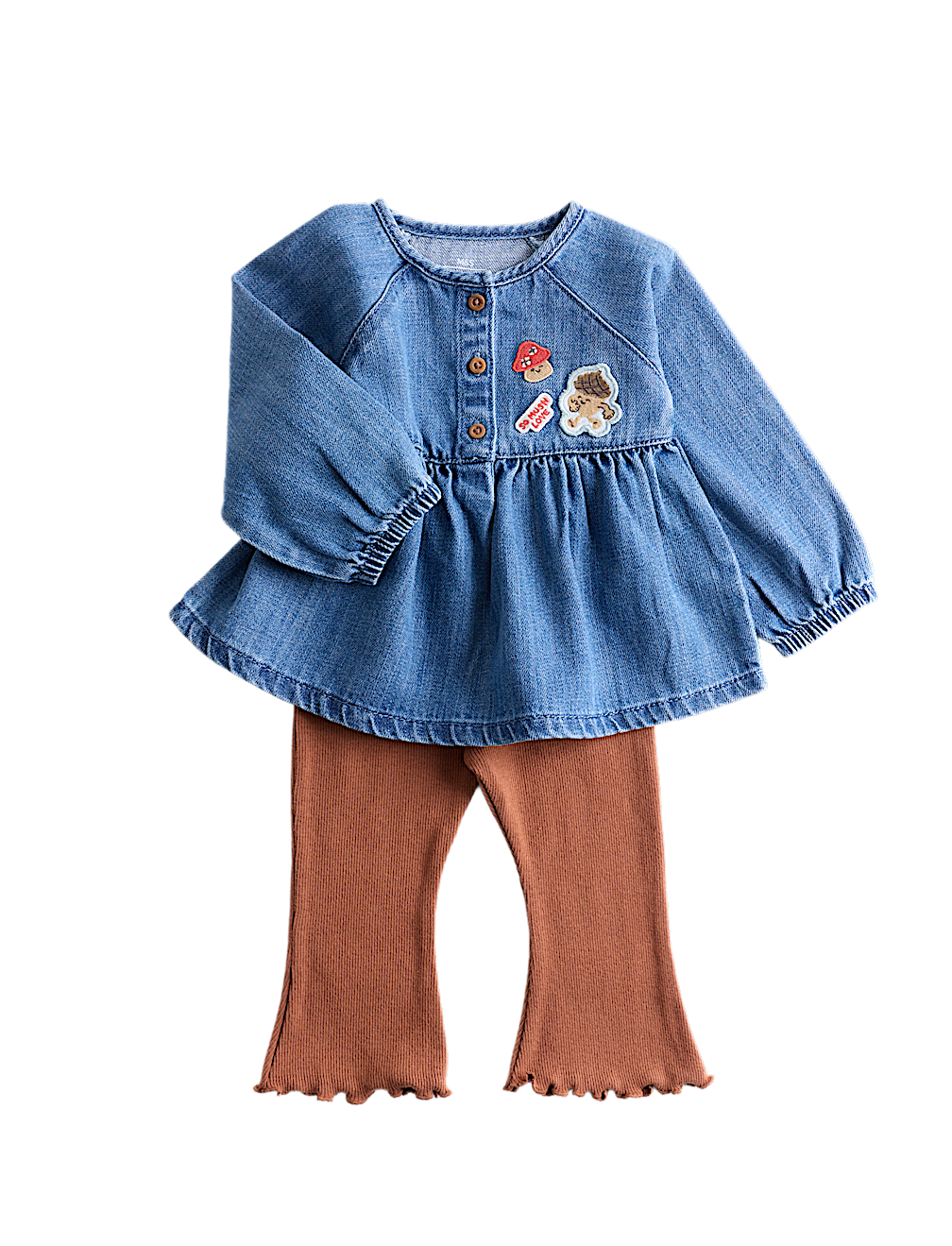 2pc Denim Top and Bottom Outfit (0-3 Yrs)
