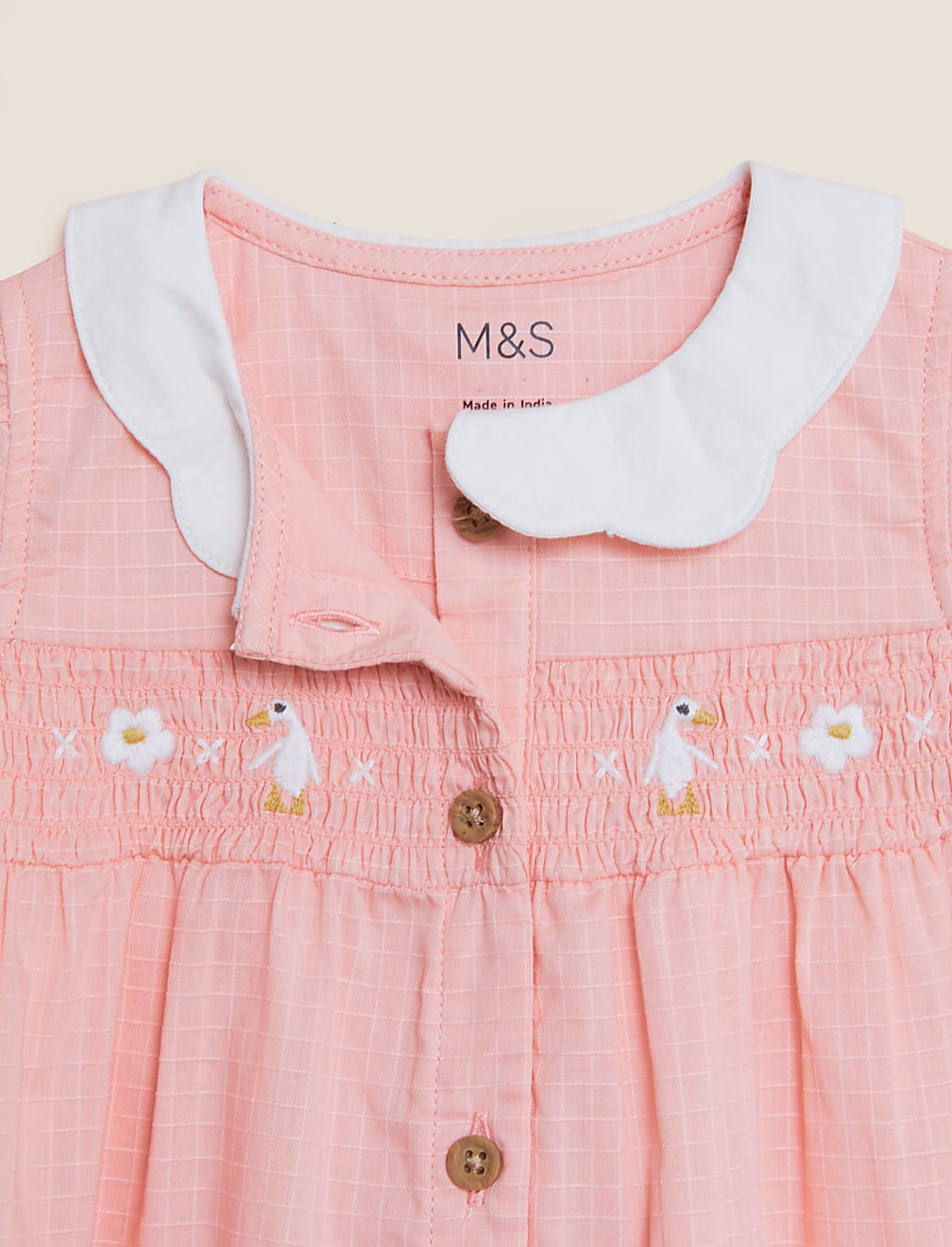 Pure Cotton Duck Dress (0-3 Yrs)