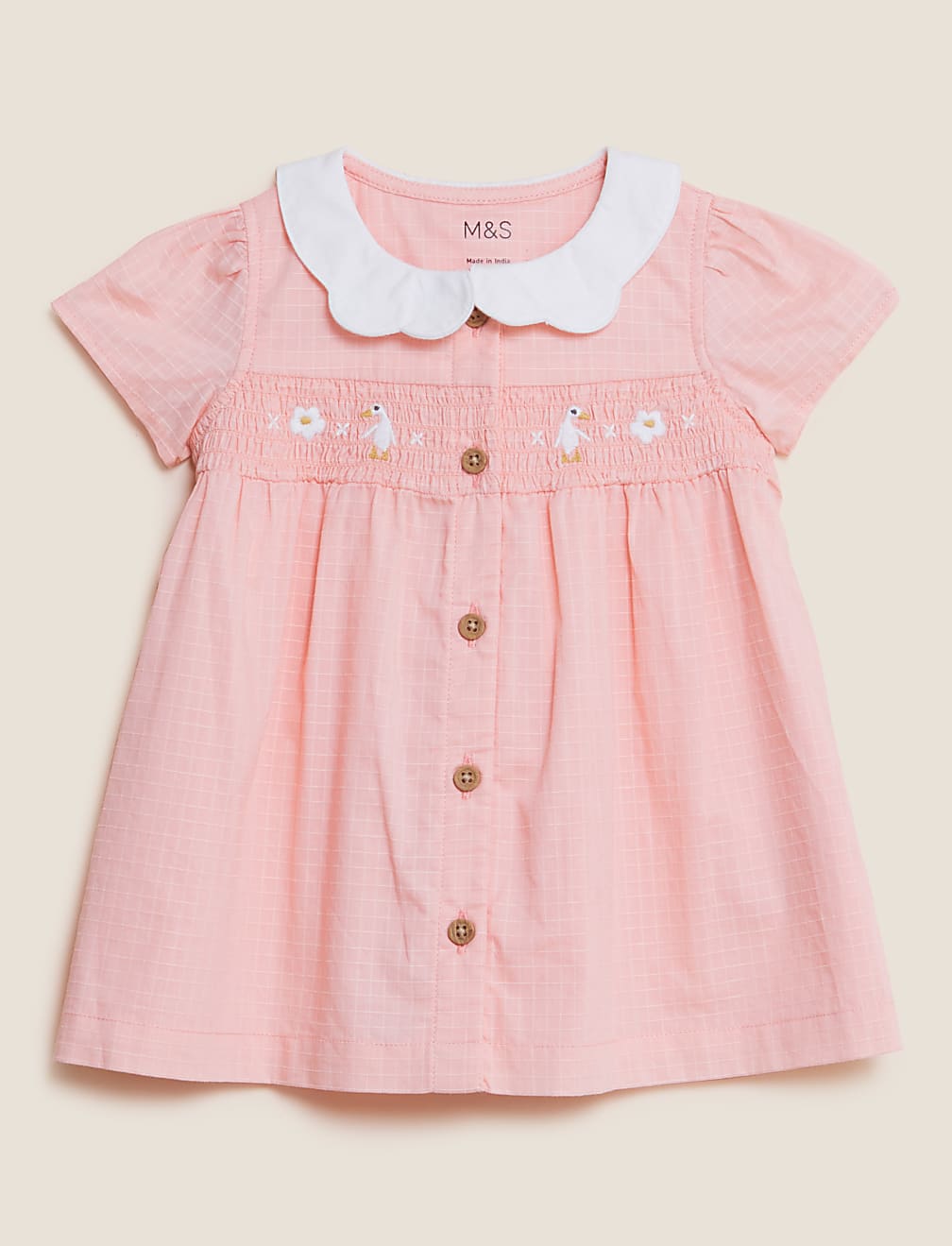 Pure Cotton Duck Dress (0-3 Yrs)