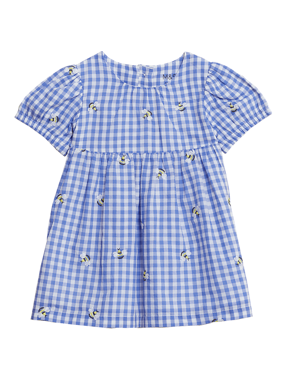 Pure Cotton Checked Dress (0-3 Yrs)