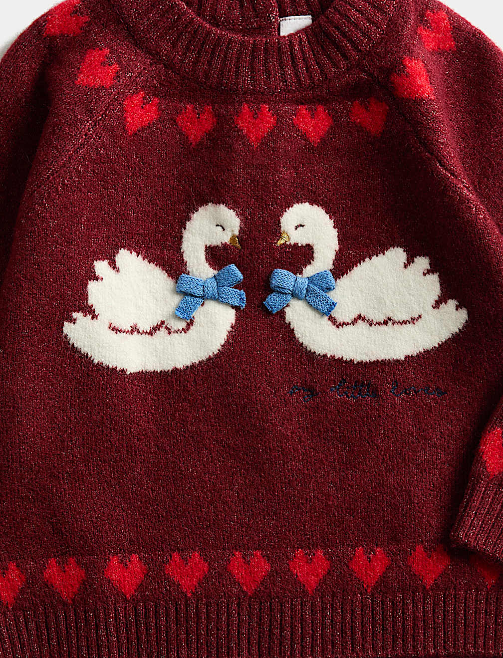 Knitted Swan Jumper (0-3 Yrs)