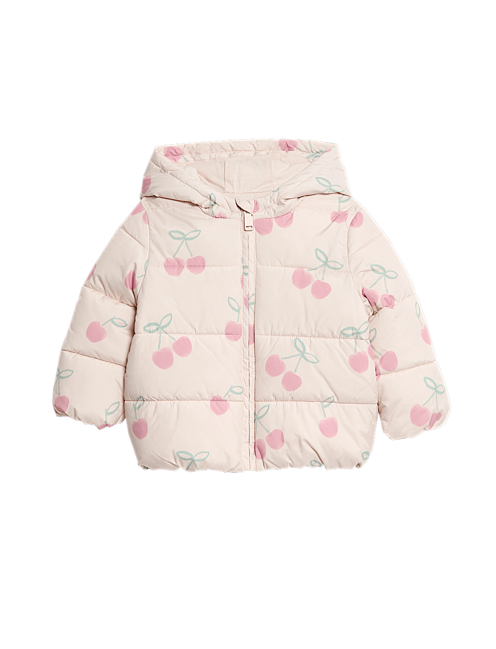 Cherry Padded Hooded Lightweight Coat (0-3 Yrs)