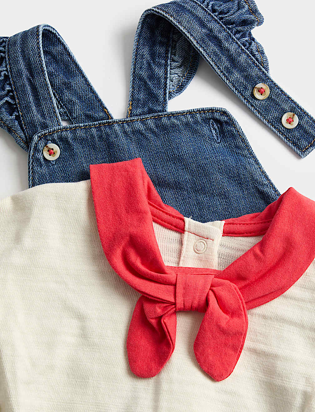 2 Piece Pure Cotton Pinafore Outfit (0-3 Yrs)