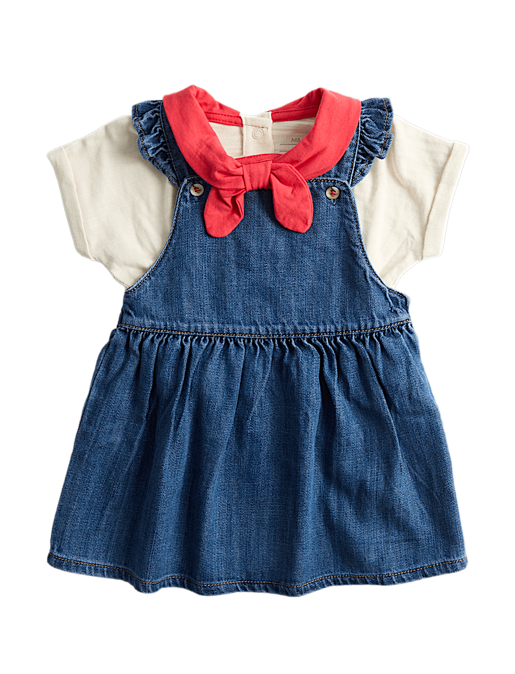 2 Piece Pure Cotton Pinafore Outfit (0-3 Yrs)
