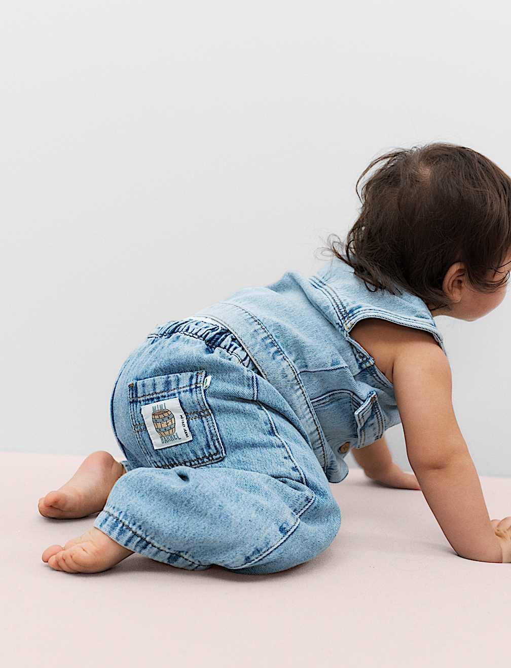 Pure Cotton Barrel Jeans (0-5 Yrs)
