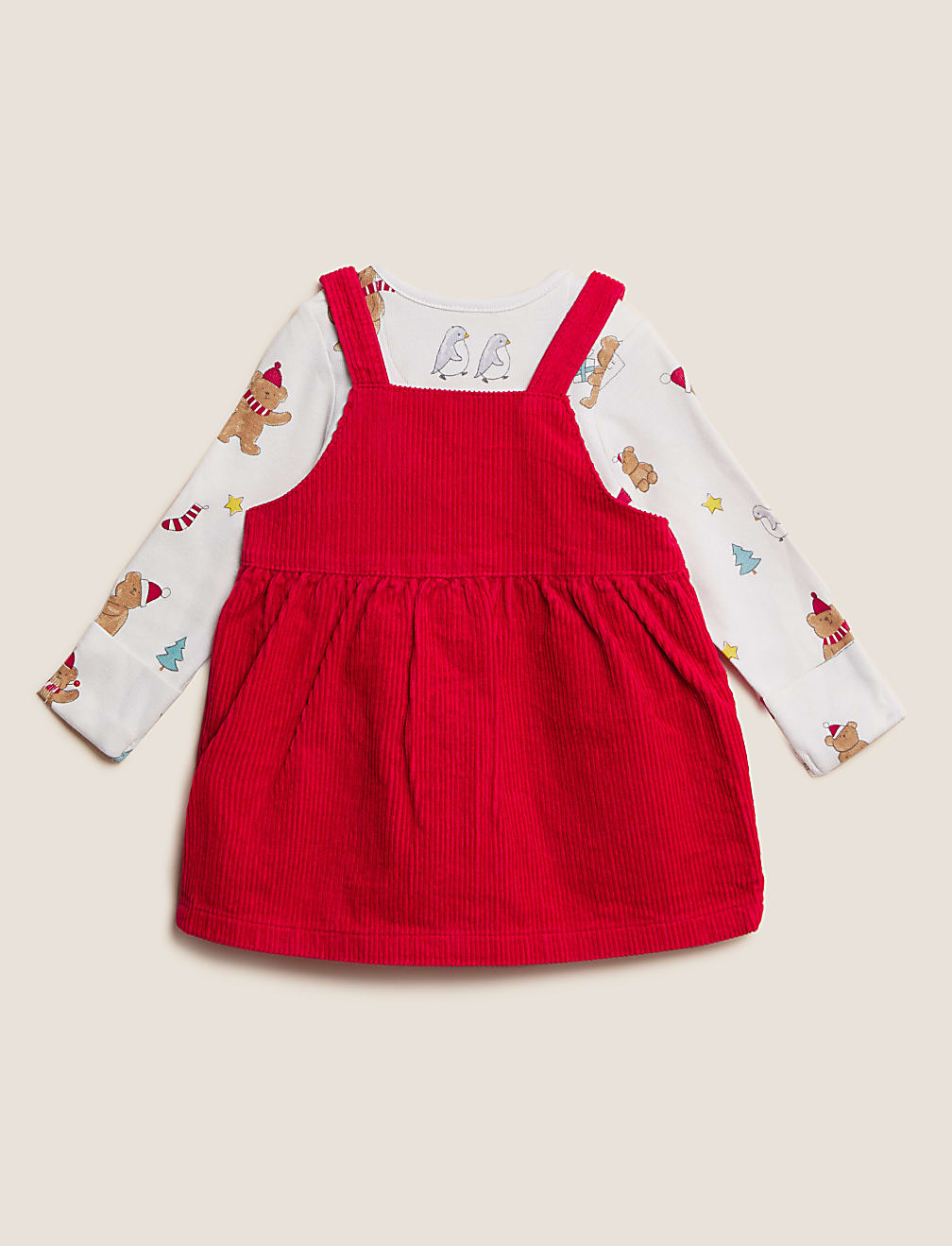 3pc Cotton Rich Bear Print Outfit