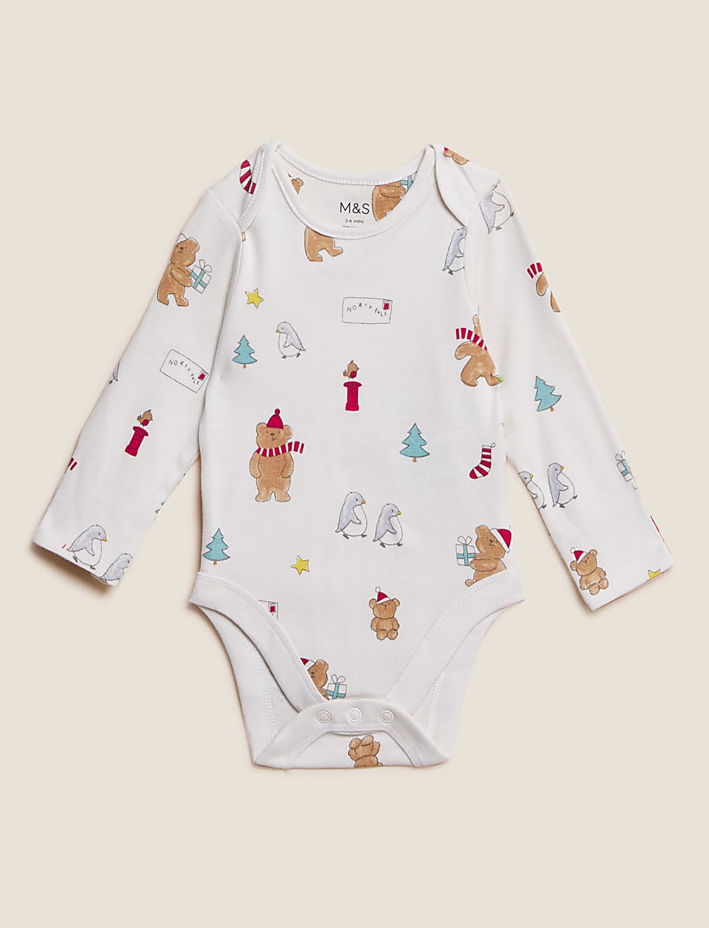 3pc Cotton Rich Bear Print Outfit
