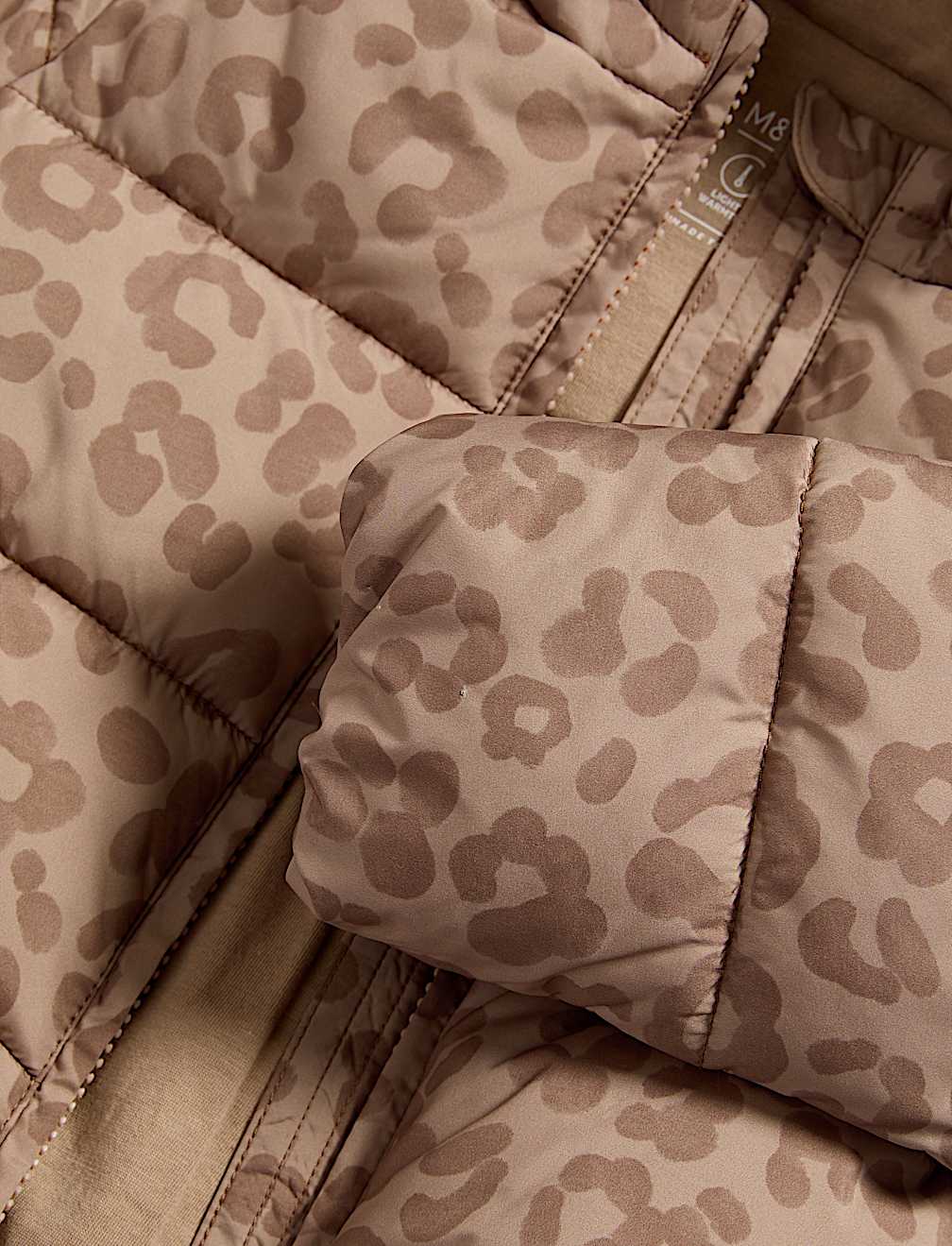 Animal Print Padded Hooded Lightweight Coat (0-3 Yrs)
