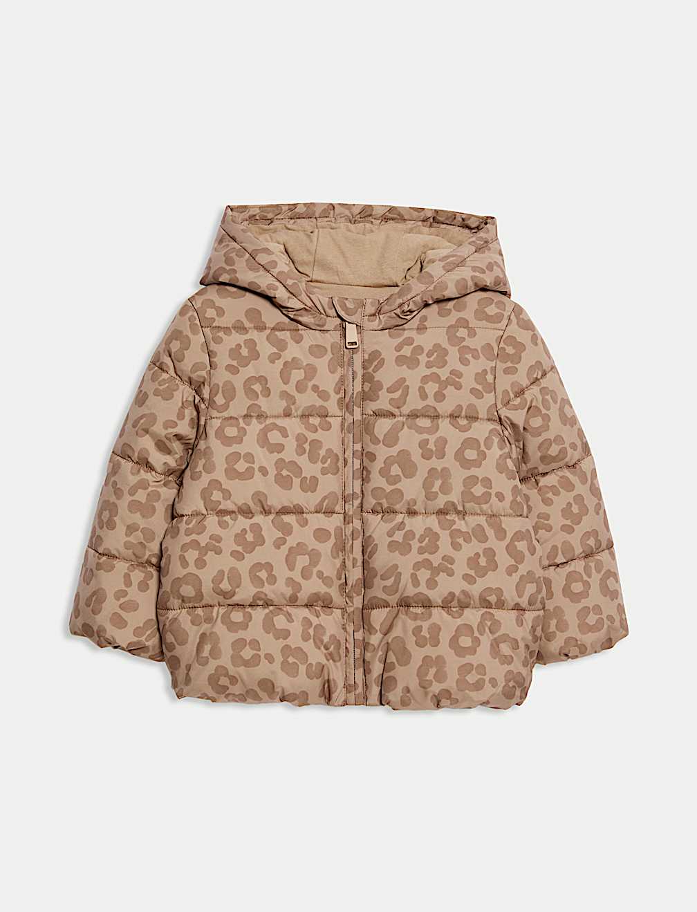 Animal Print Padded Hooded Lightweight Coat (0-3 Yrs)