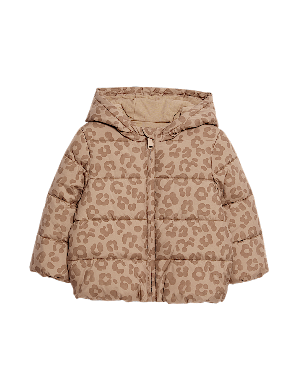Animal Print Padded Hooded Lightweight Coat (0-3 Yrs)