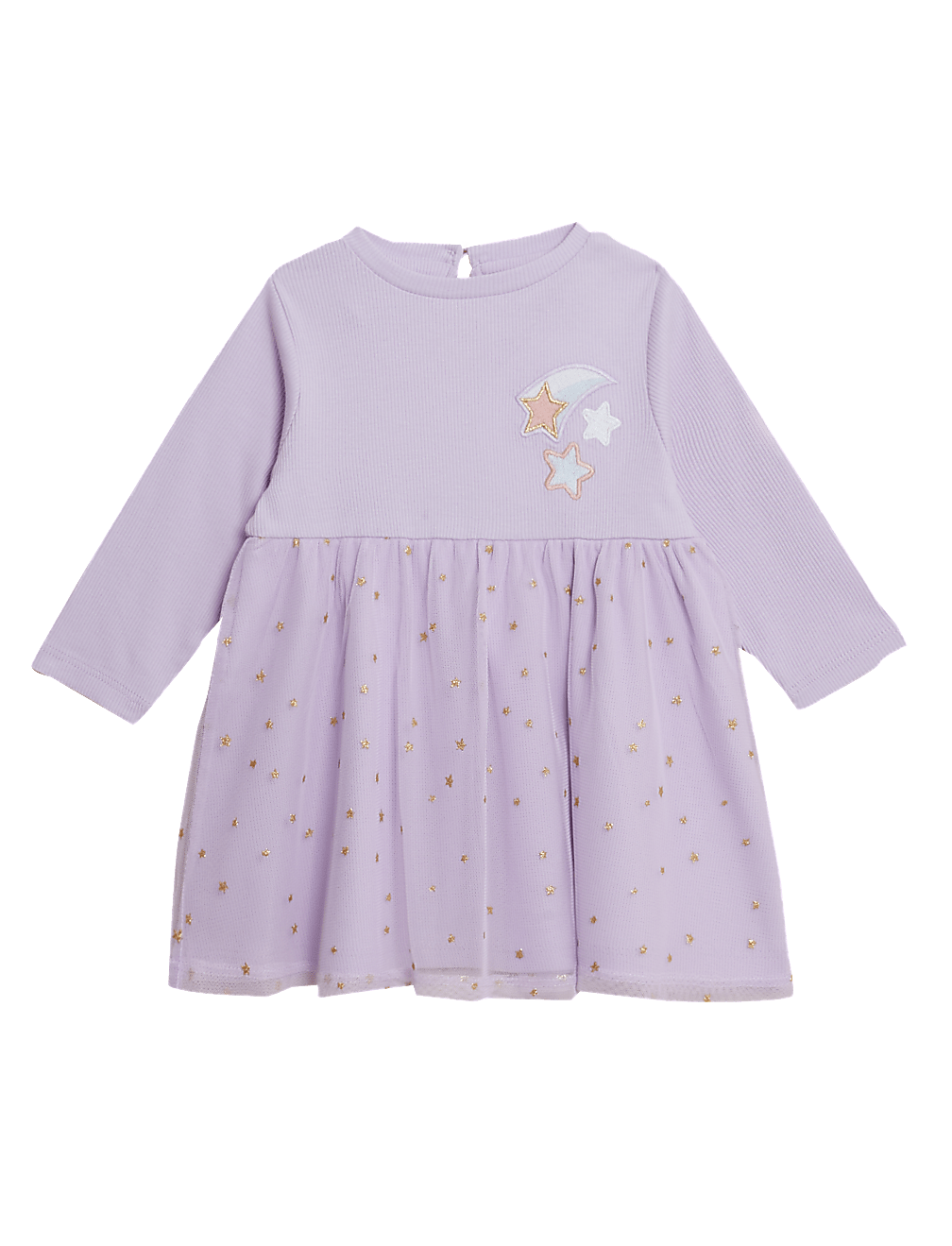 Cotton Rich Star Print Dress (0-3 Yrs)