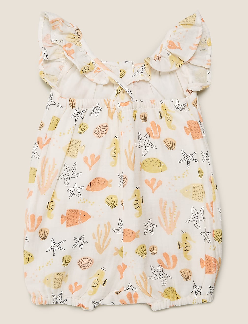 Pure Cotton Sea Life Print Playsuit