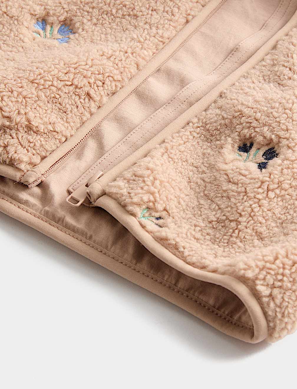 Borg Floral Embroidered Hooded Jacket (0 Mths-3 Yrs)