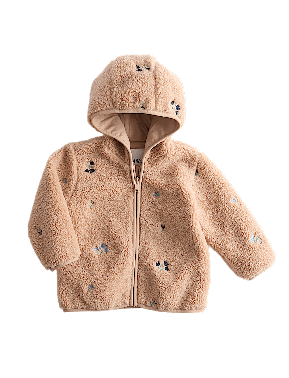 Borg Floral Embroidered Hooded Jacket (0 Mths-3 Yrs)
