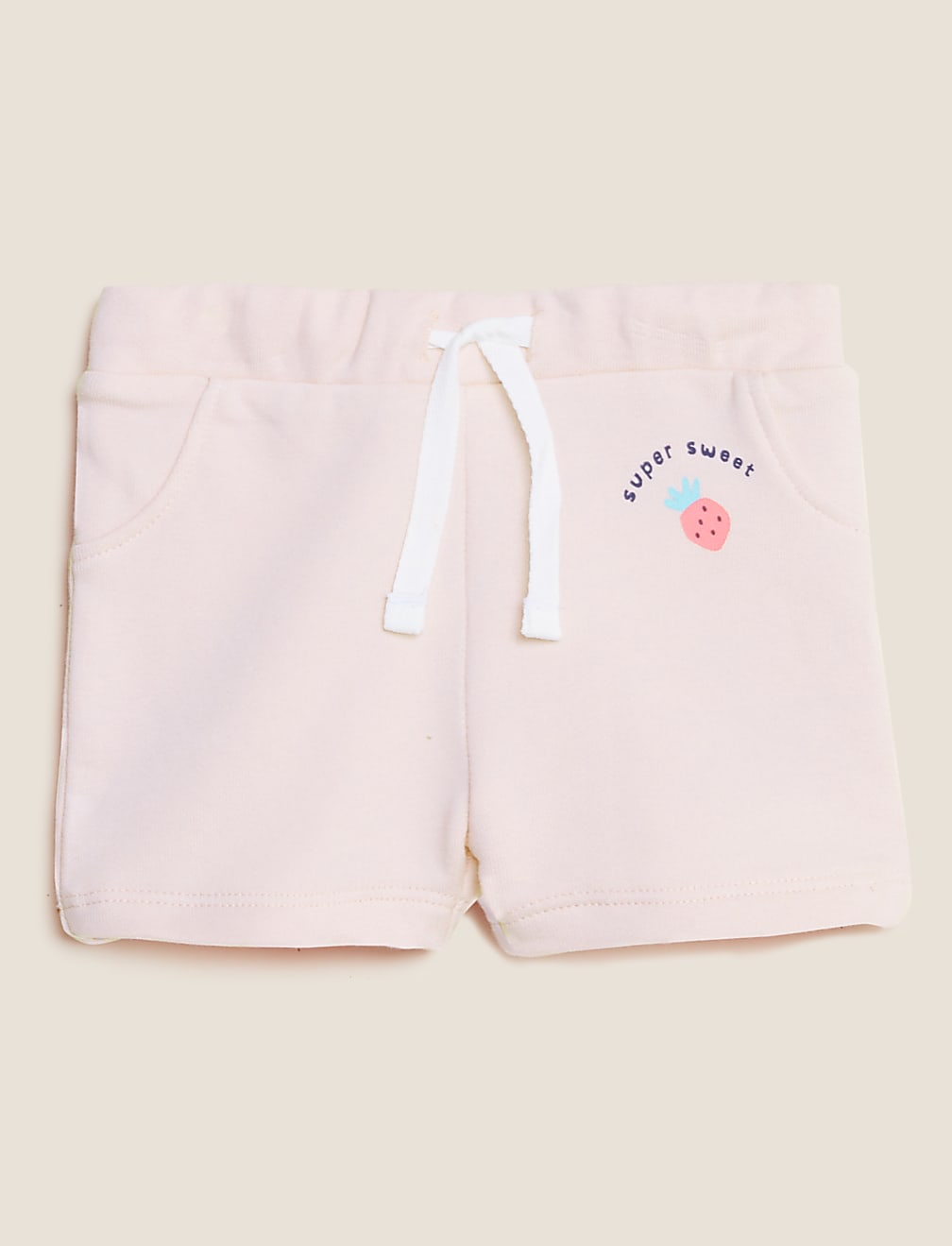 Cotton Rich Super Sweet Slogan Shorts (0-3 Yrs)