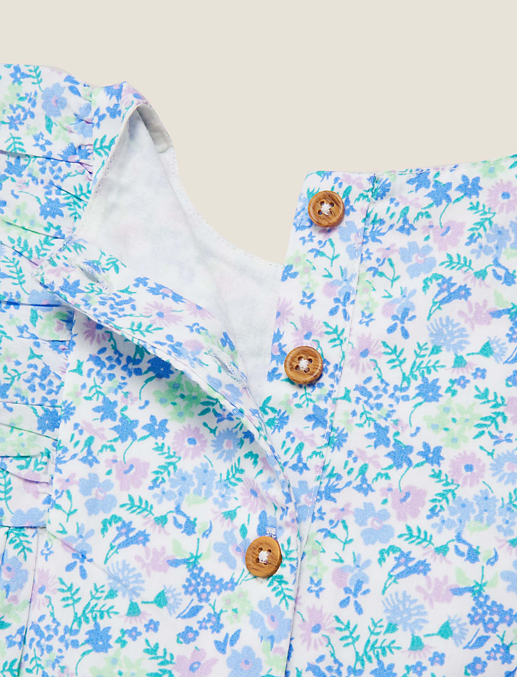 Pure Cotton Floral Print Dress (0-3 Yrs)