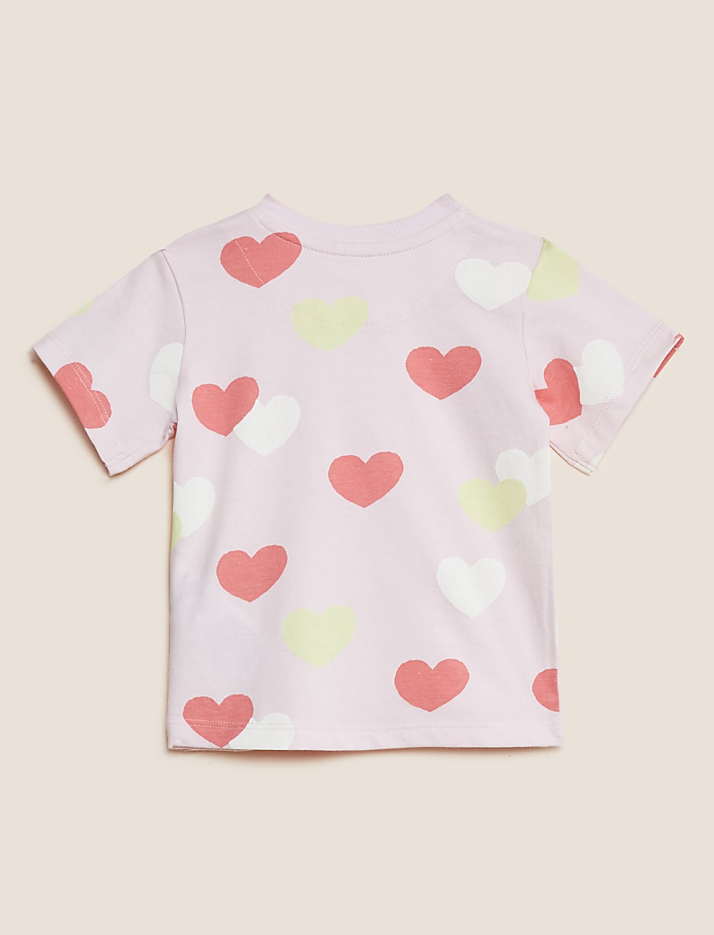 Pure Cotton Heart Print T-Shirt (0-3 Yrs)