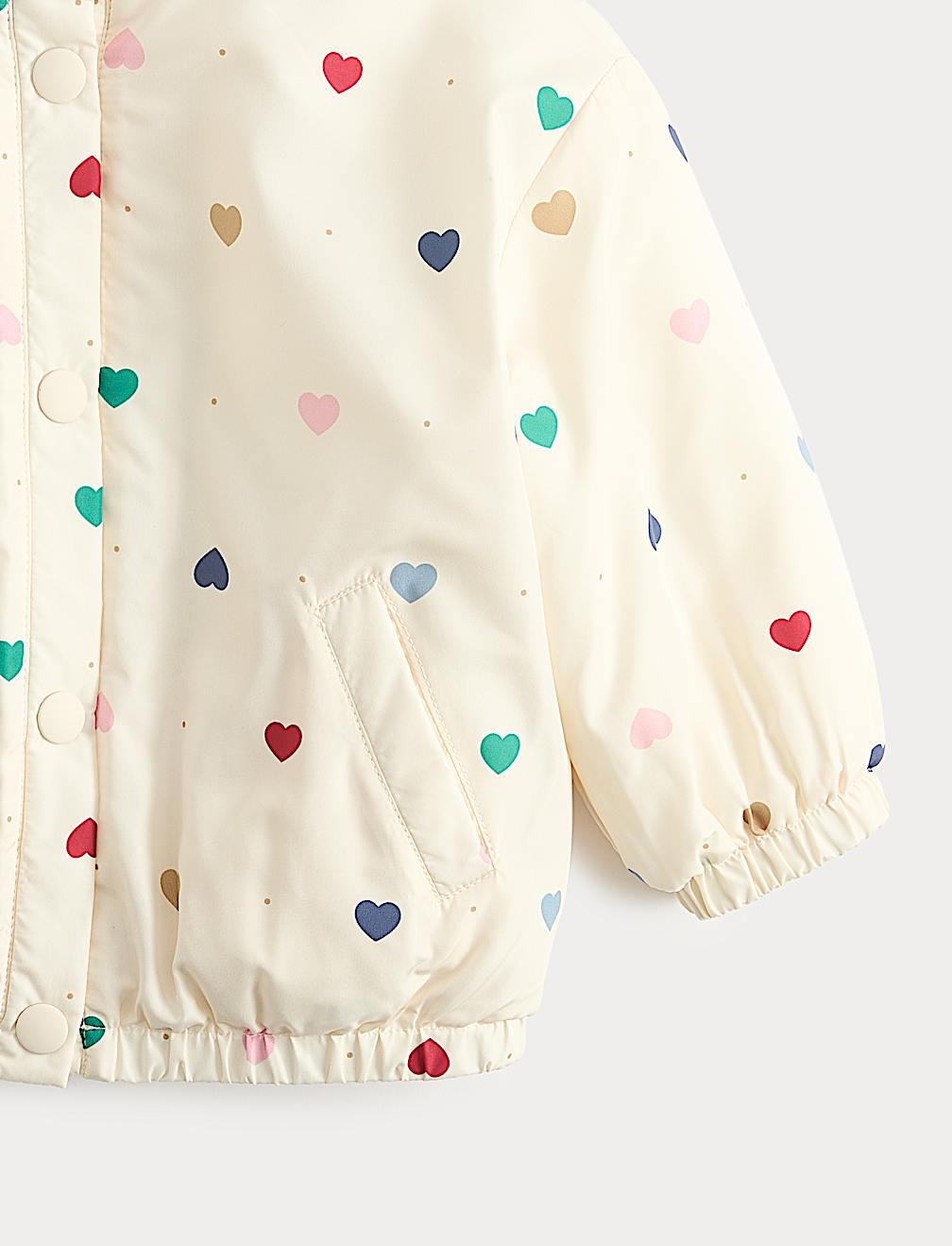 Lightweight Heart Print Padded Jacket (0-5 Yrs)