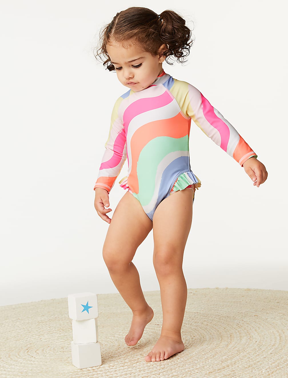 Rainbow Long Sleeve Swimsuit
