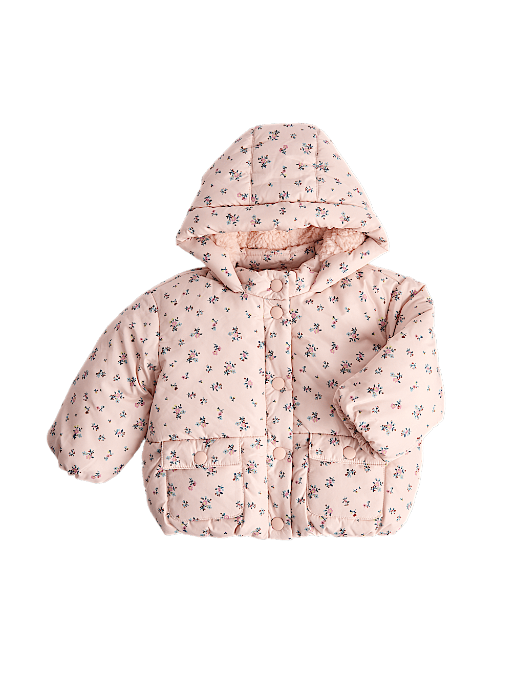 Midweight Ditsy Padded Hooded Jacket (0-5 Yrs)