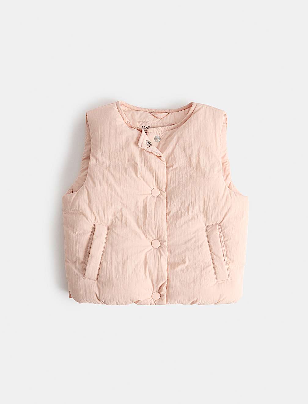 Plain Round Neck Padded Gilet (0-5 Yrs)