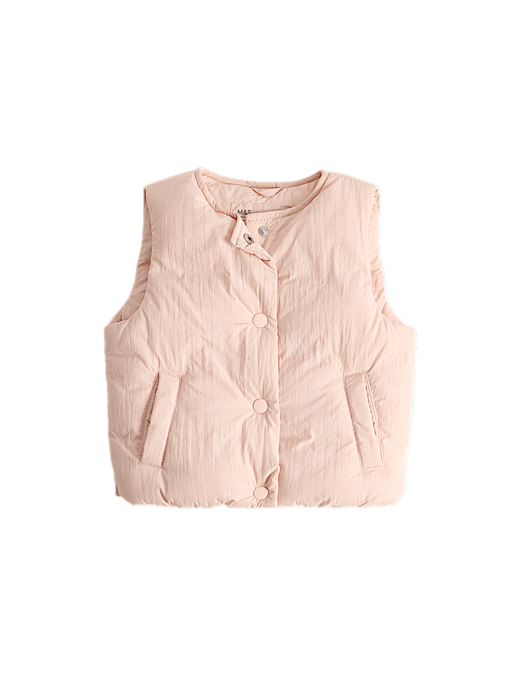 Plain Round Neck Padded Gilet (0-5 Yrs)