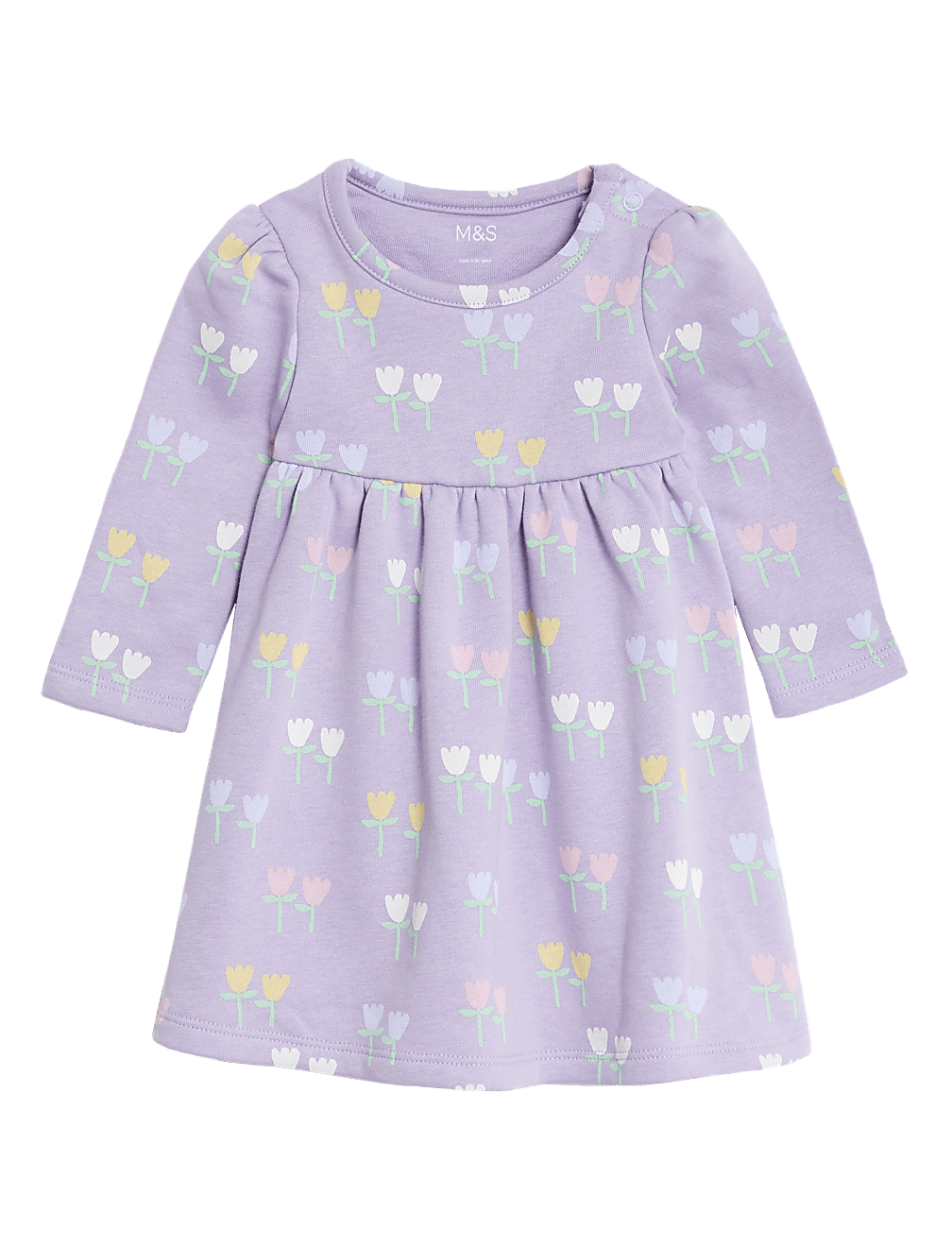 Cotton Rich Tulip Print Dress
