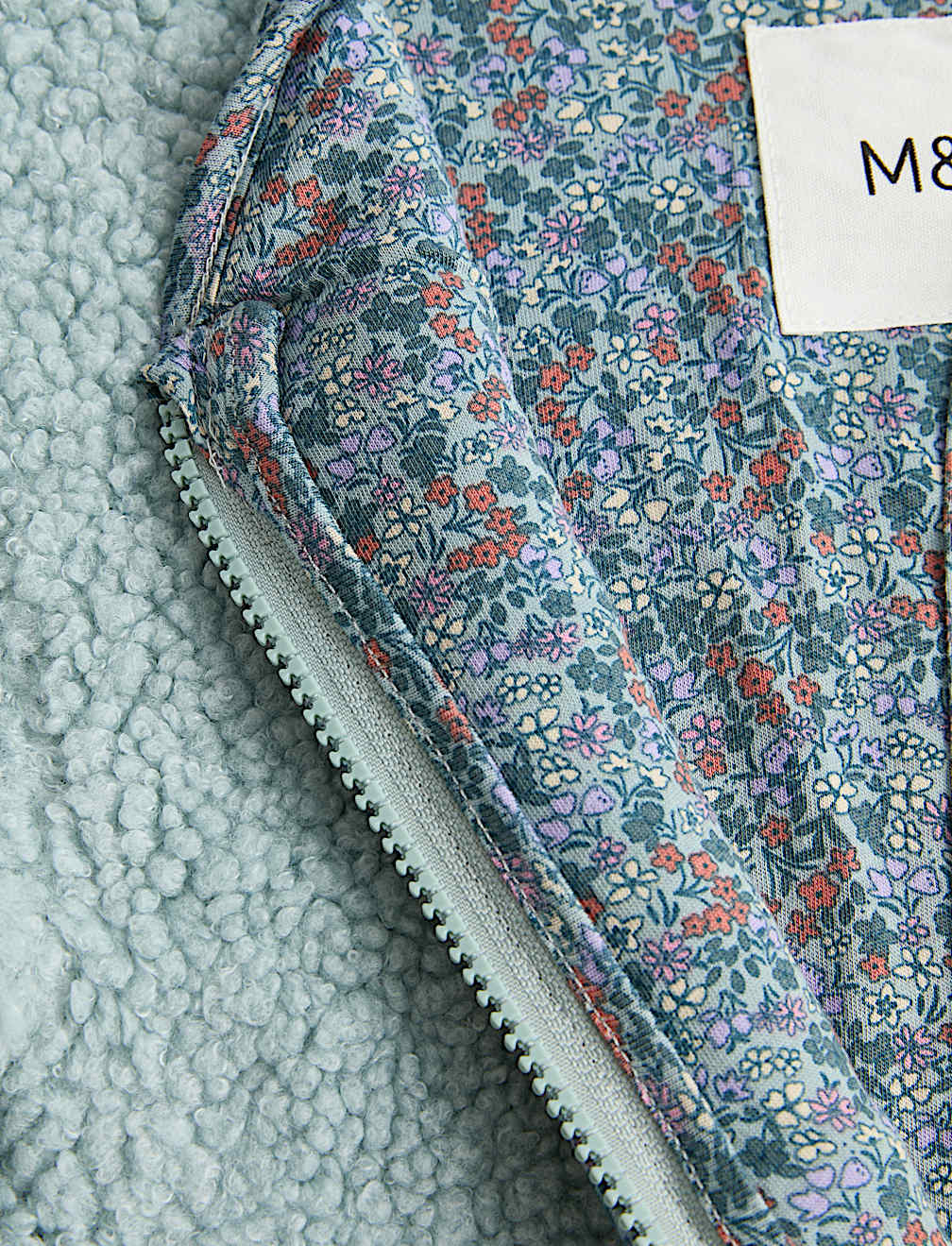 Borg Floral Trim Jacket (0-5 Yrs)