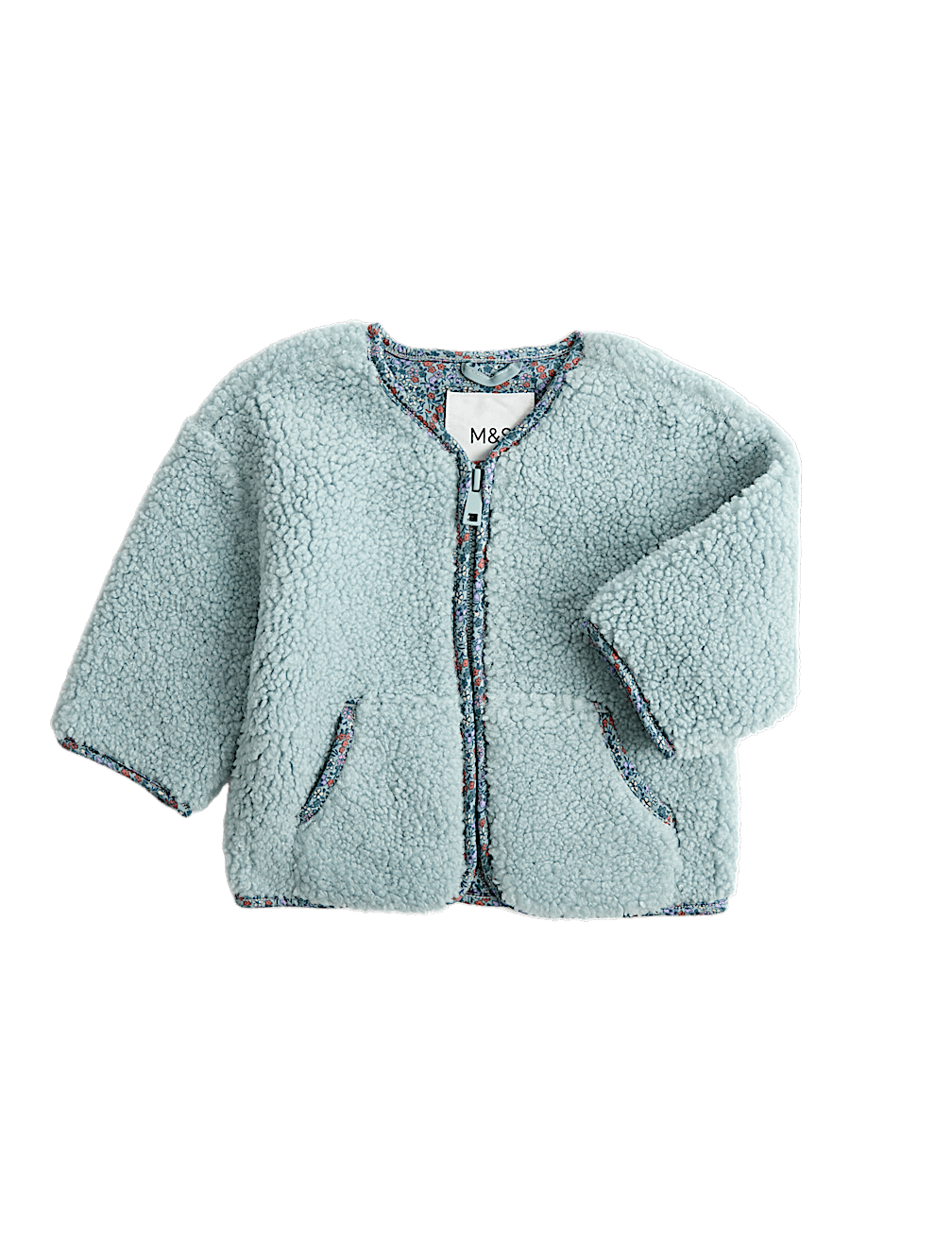 Borg Floral Trim Jacket (0-5 Yrs)