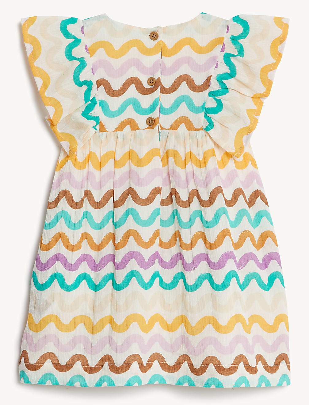 Pure Cotton Printed Frill Dress (0-3 Yrs)
