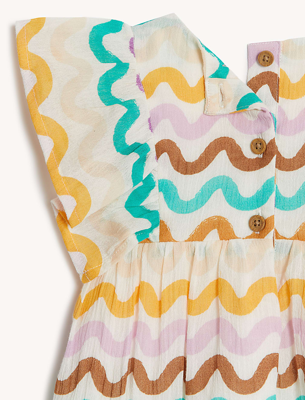 Pure Cotton Printed Frill Dress (0-3 Yrs)